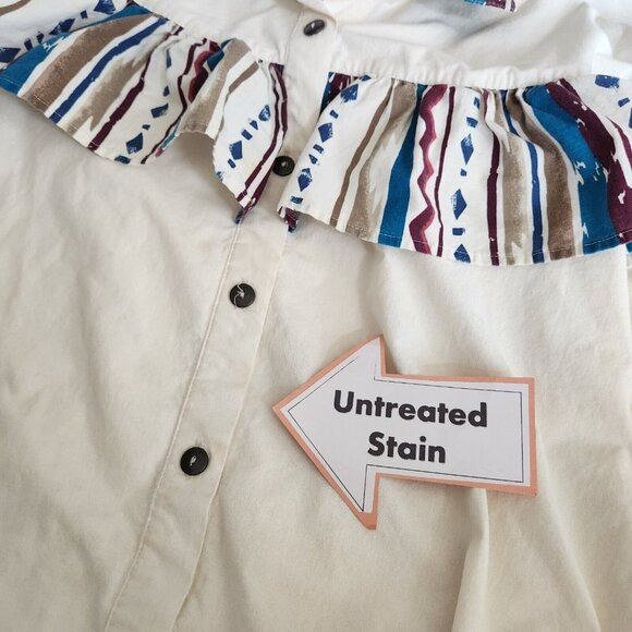 Vintage Western Women's‎ M Button up Ruffle Southwestern Cowgirl Ozark mountain - Picture 15 of 16